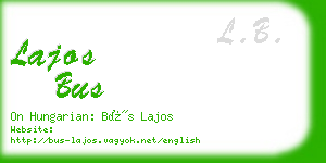 lajos bus business card